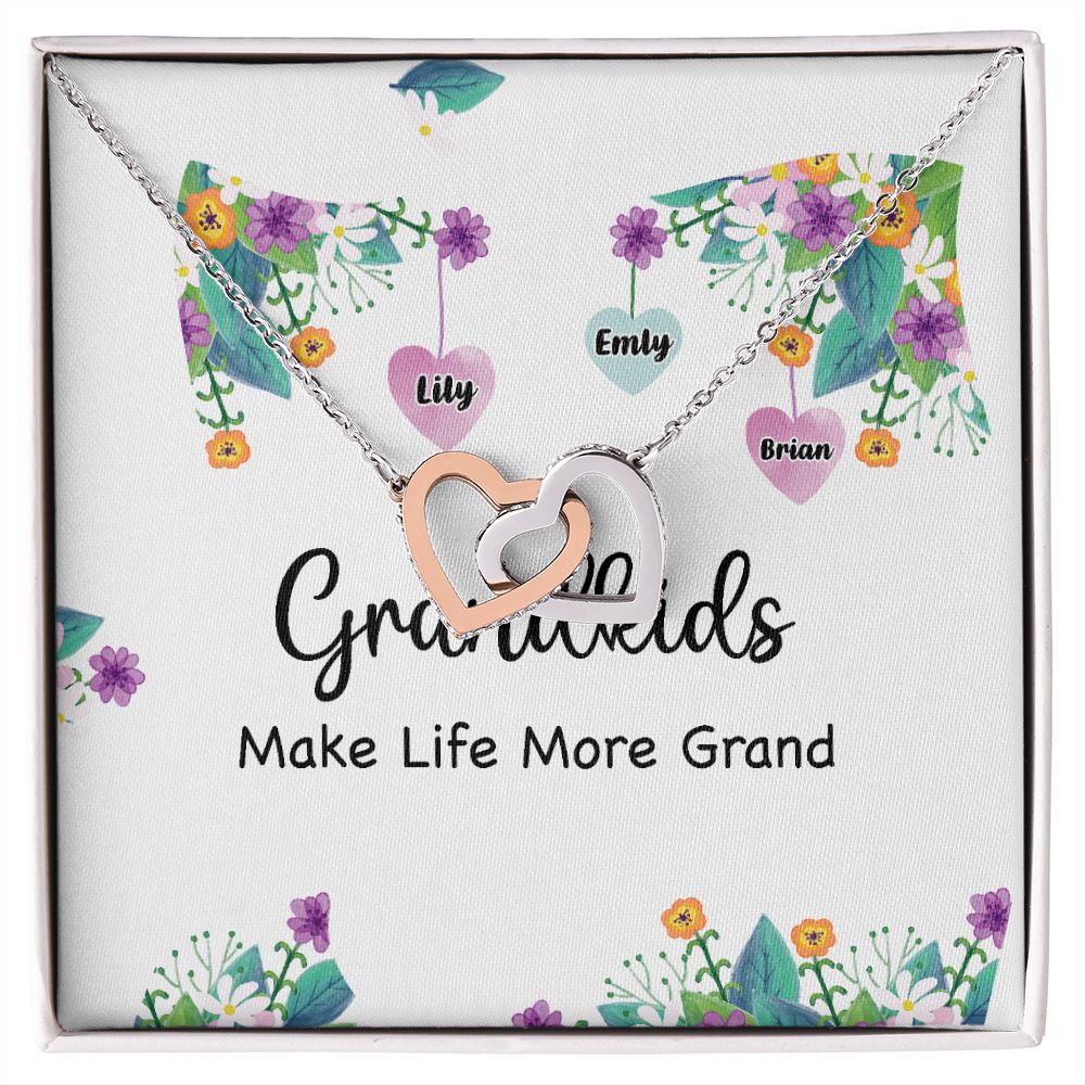 Grandkids Make Life More Grand Inseparable Necklace-Express Your Love Gifts