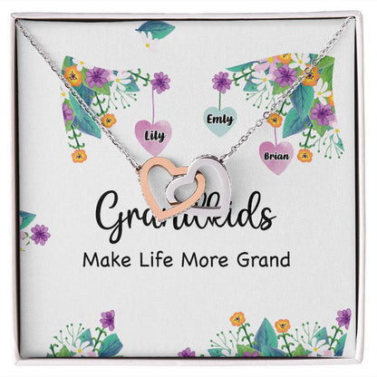 Grandkids Make Life More Grand Inseparable Necklace-Express Your Love Gifts