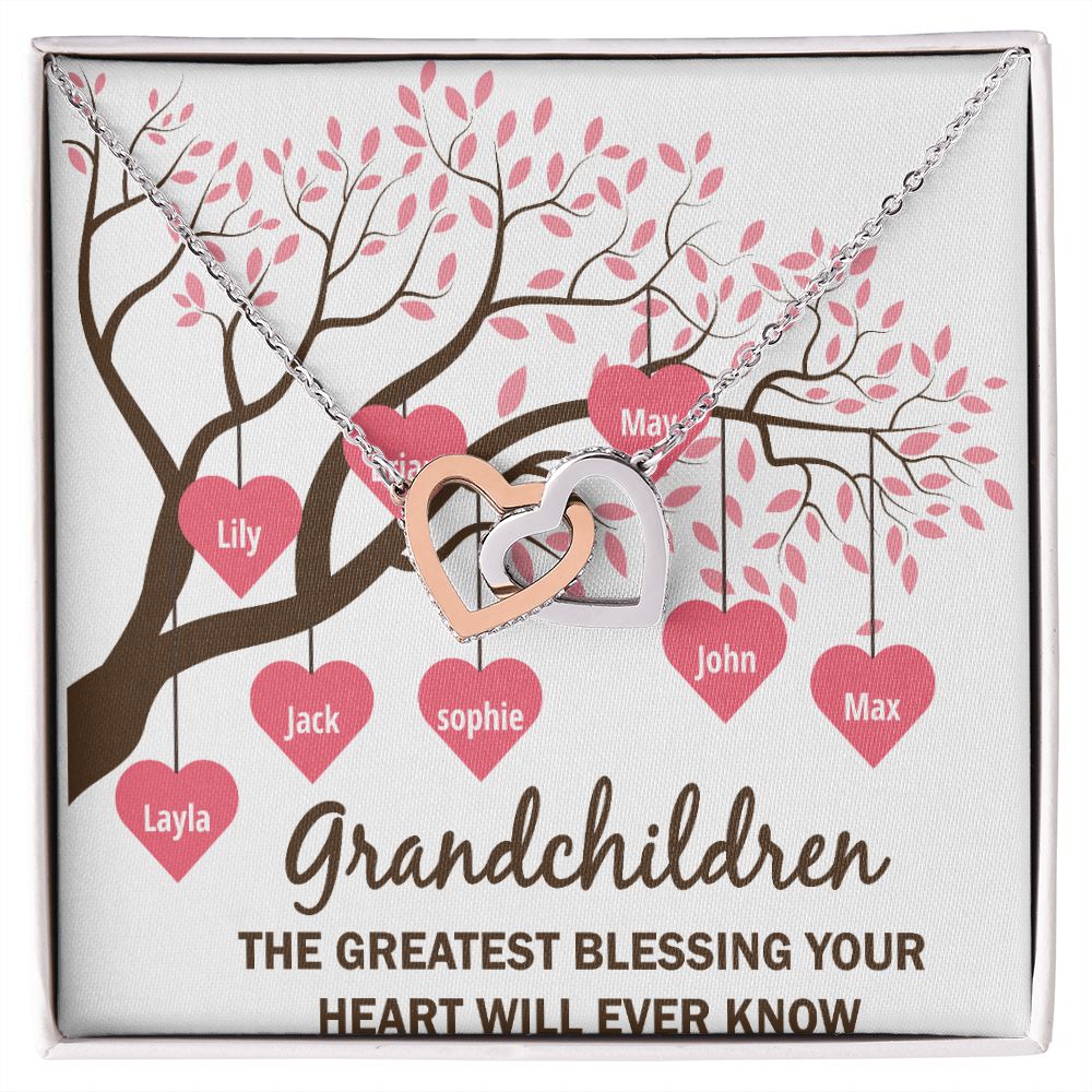 Grandchildren the Greatest Blessing Inseparable Necklace-Express Your Love Gifts