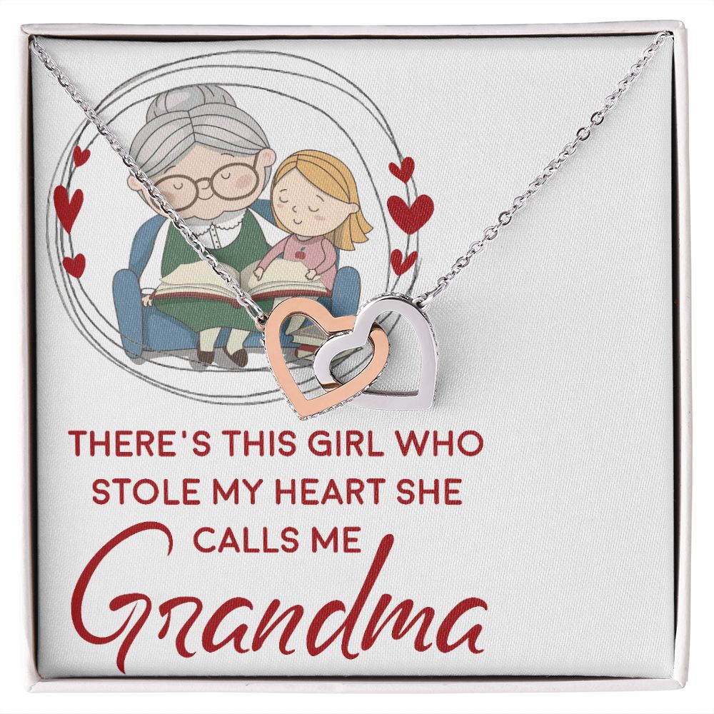 Girl Stole My Haert Calls Me Grandma Inseparable Necklace-Express Your Love Gifts