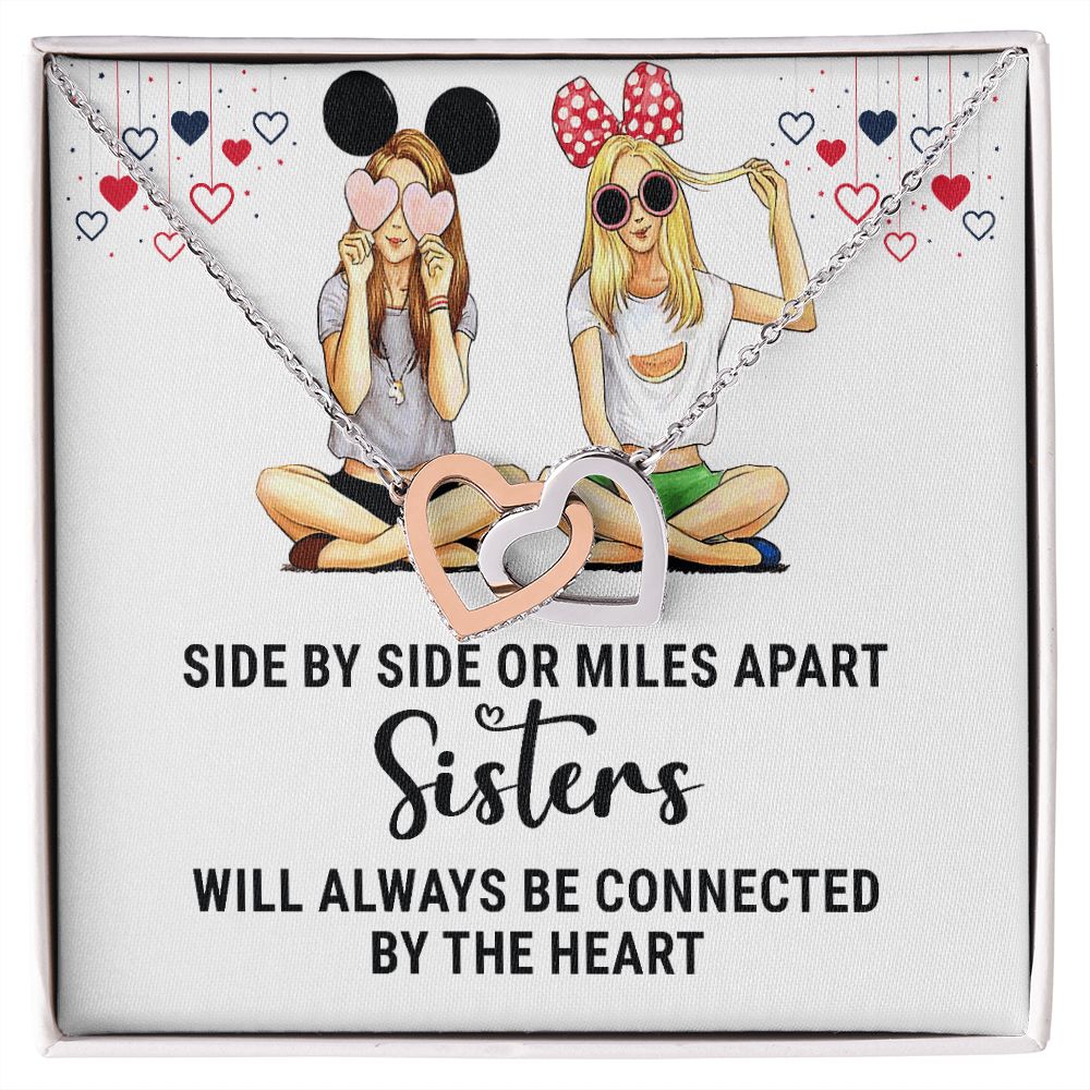 Sisters Connected by The Heart Inseparable Necklace-Express Your Love Gifts