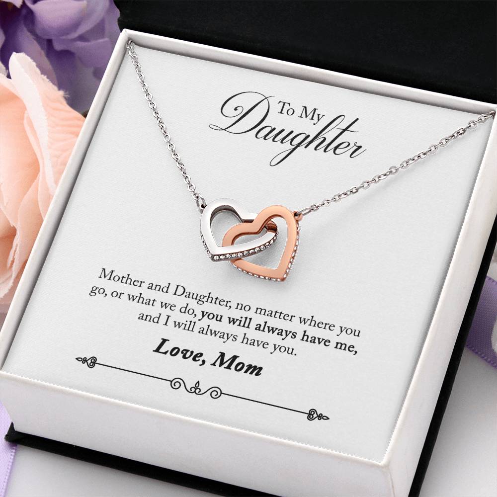 To My Daughter From Mom You Will Always Have Me Inseparable Necklace-Express Your Love Gifts