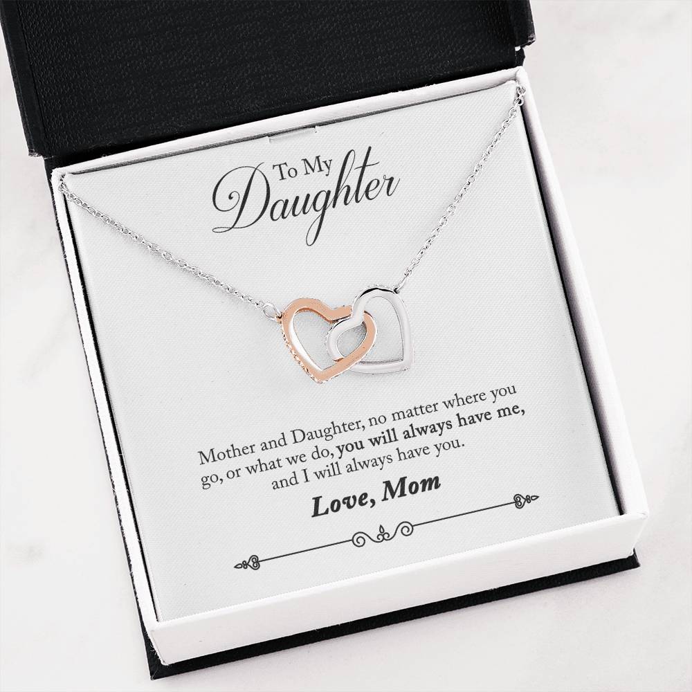 To My Daughter From Mom You Will Always Have Me Inseparable Necklace-Express Your Love Gifts