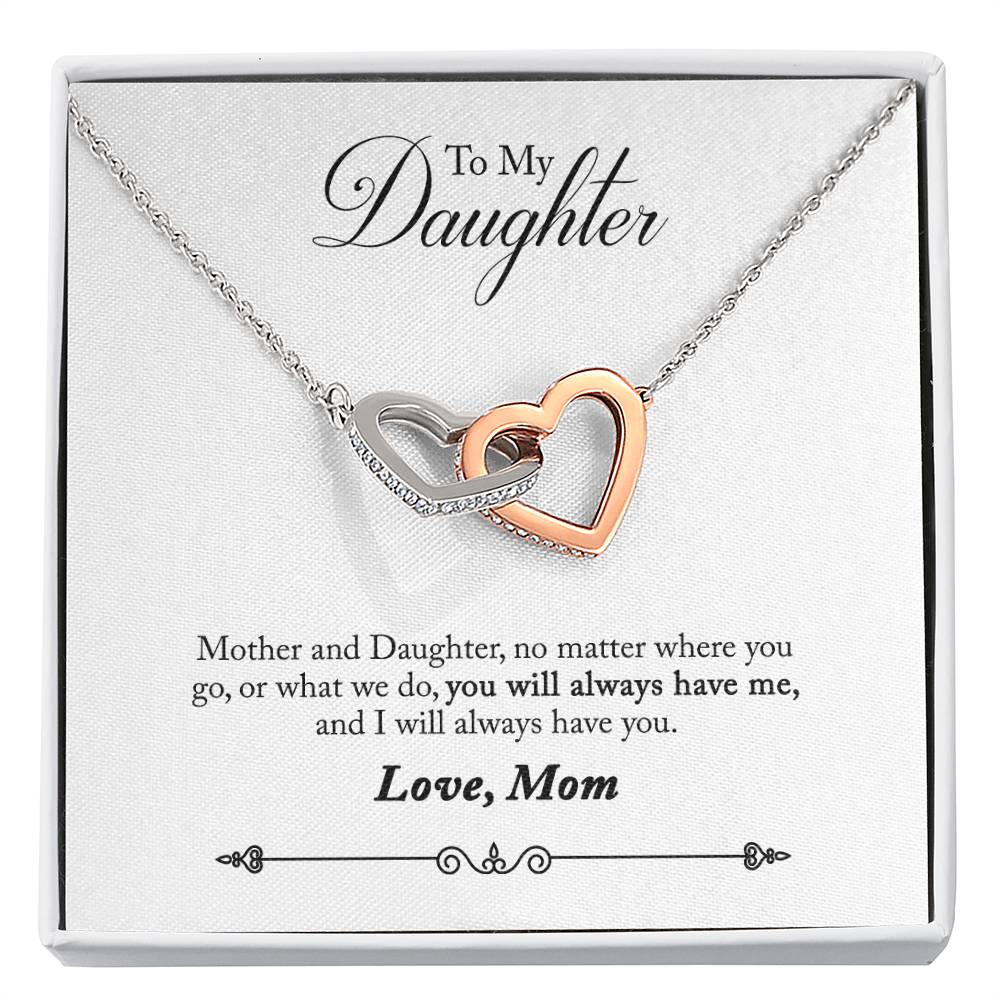 To My Daughter From Mom You Will Always Have Me Inseparable Necklace-Express Your Love Gifts