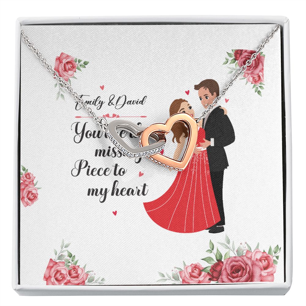 You Are The Missing Piece to My Heart Inseparable Necklace-Express Your Love Gifts