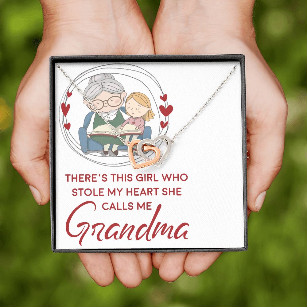 Girl Stole My Haert Calls Me Grandma Inseparable Necklace-Express Your Love Gifts