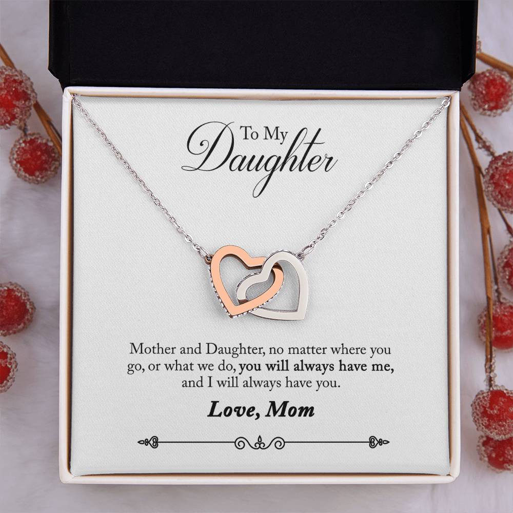 To My Daughter From Mom You Will Always Have Me Inseparable Necklace-Express Your Love Gifts