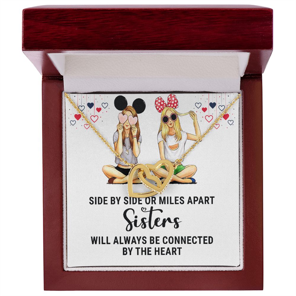Sisters Connected by The Heart Inseparable Necklace-Express Your Love Gifts