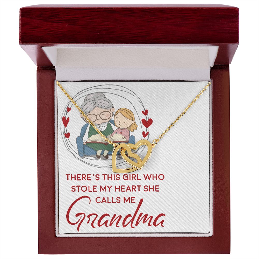 Girl Stole My Haert Calls Me Grandma Inseparable Necklace-Express Your Love Gifts