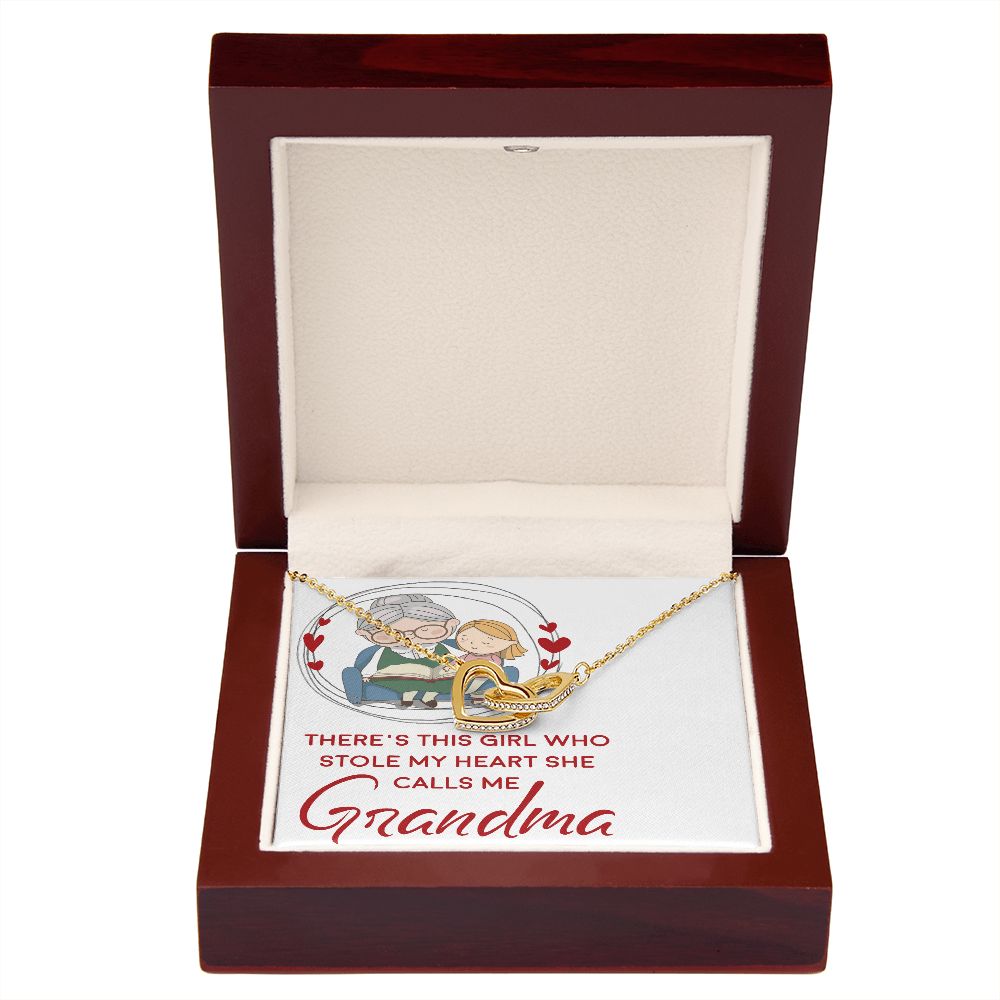Girl Stole My Haert Calls Me Grandma Inseparable Necklace-Express Your Love Gifts