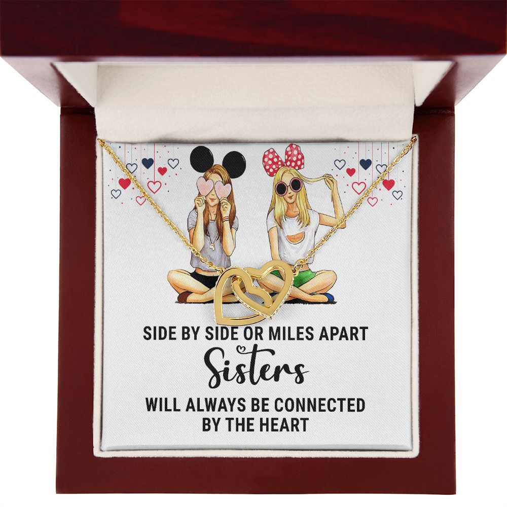 Sisters Connected by The Heart Inseparable Necklace-Express Your Love Gifts