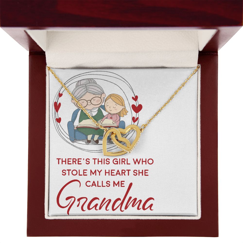Girl Stole My Haert Calls Me Grandma Inseparable Necklace-Express Your Love Gifts