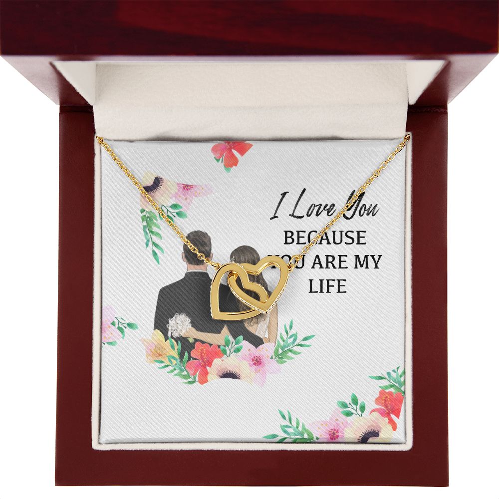 I Love You Because You Are My Life Inseparable Necklace-Express Your Love Gifts
