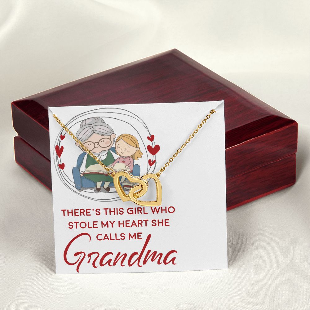 Girl Stole My Haert Calls Me Grandma Inseparable Necklace-Express Your Love Gifts