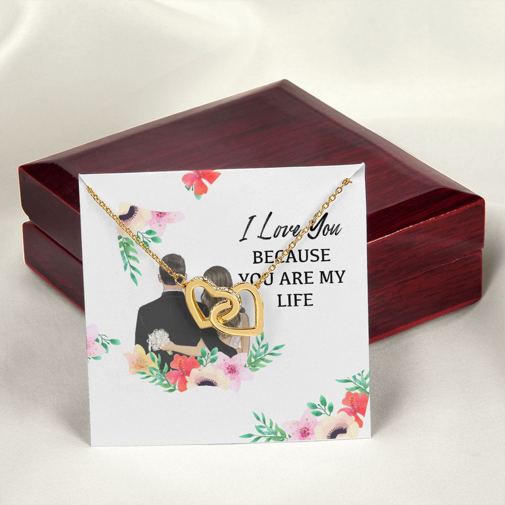 I Love You Because You Are My Life Inseparable Necklace-Express Your Love Gifts