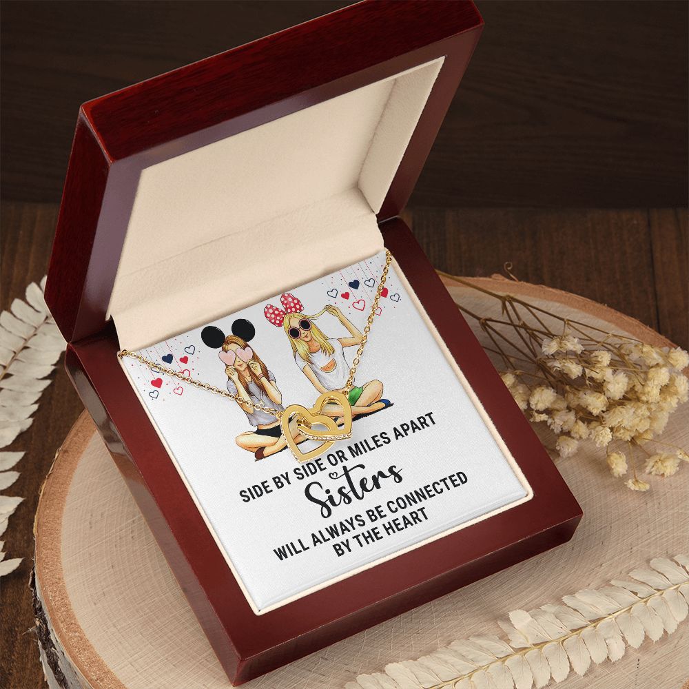 Sisters Connected by The Heart Inseparable Necklace-Express Your Love Gifts