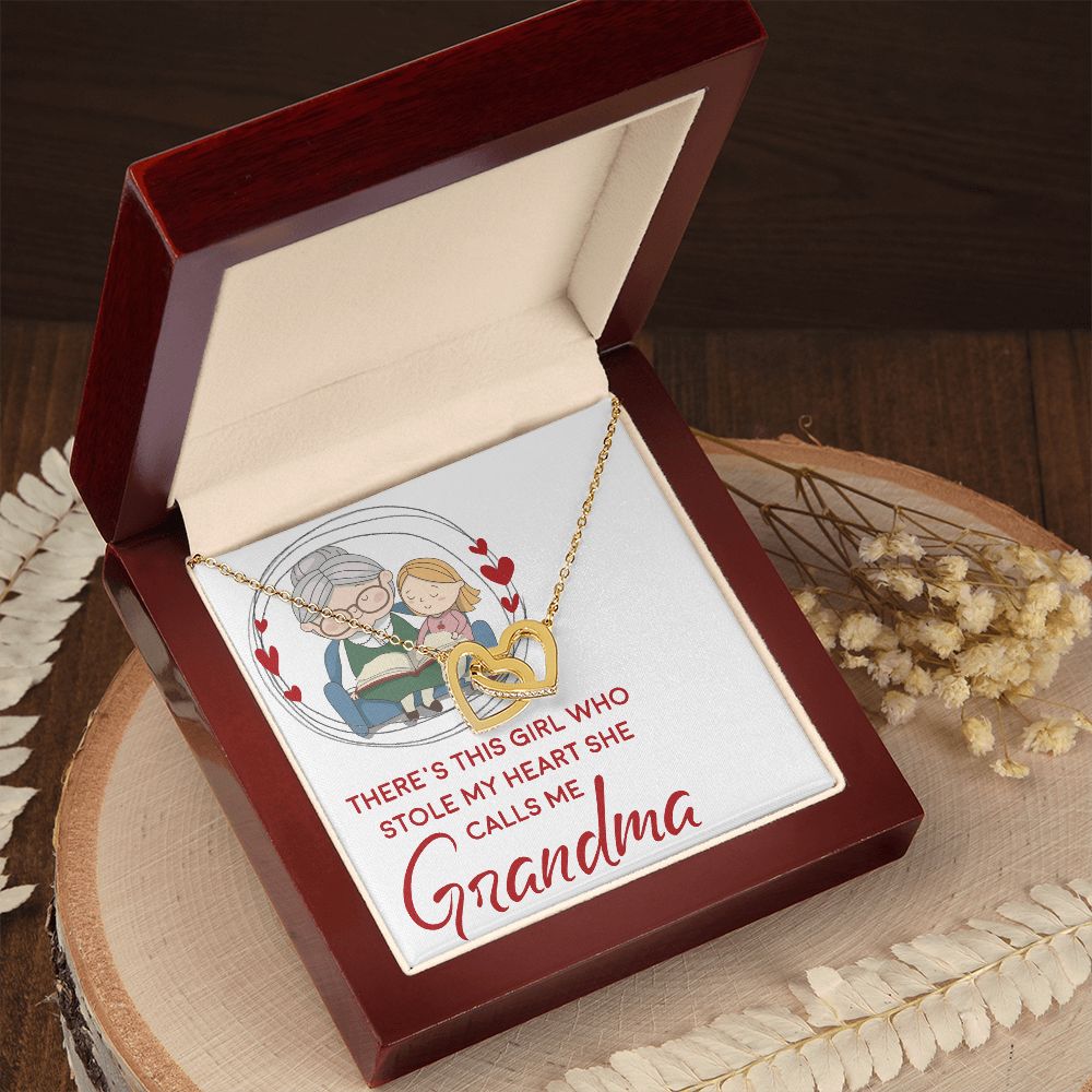 Girl Stole My Haert Calls Me Grandma Inseparable Necklace-Express Your Love Gifts