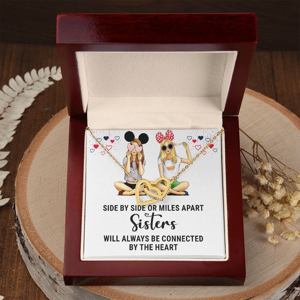Sisters Connected by The Heart Inseparable Necklace-Express Your Love Gifts