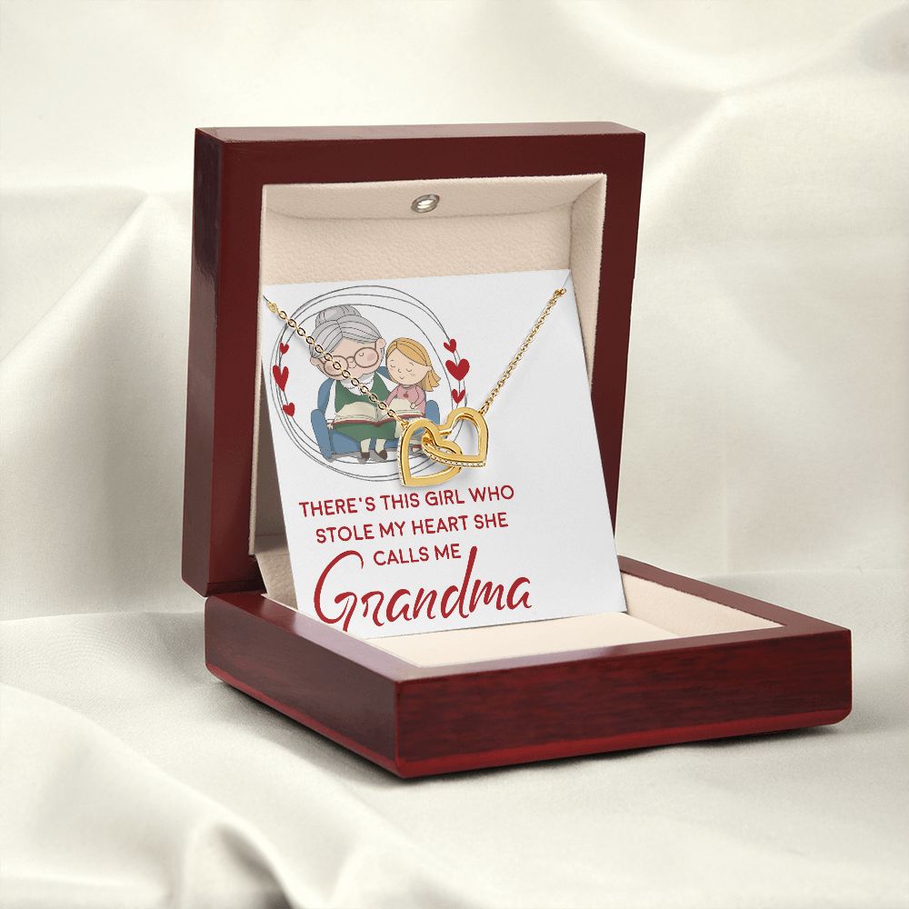 Girl Stole My Haert Calls Me Grandma Inseparable Necklace-Express Your Love Gifts