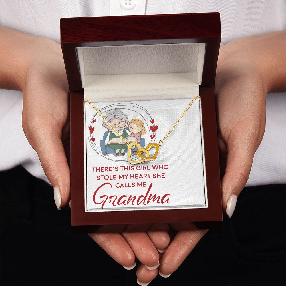 Girl Stole My Haert Calls Me Grandma Inseparable Necklace-Express Your Love Gifts