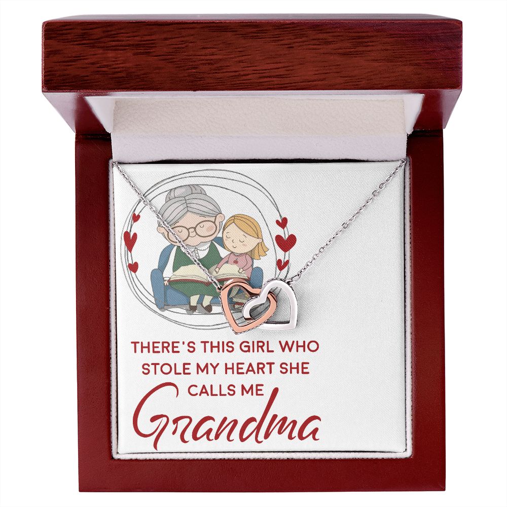 Girl Stole My Haert Calls Me Grandma Inseparable Necklace-Express Your Love Gifts