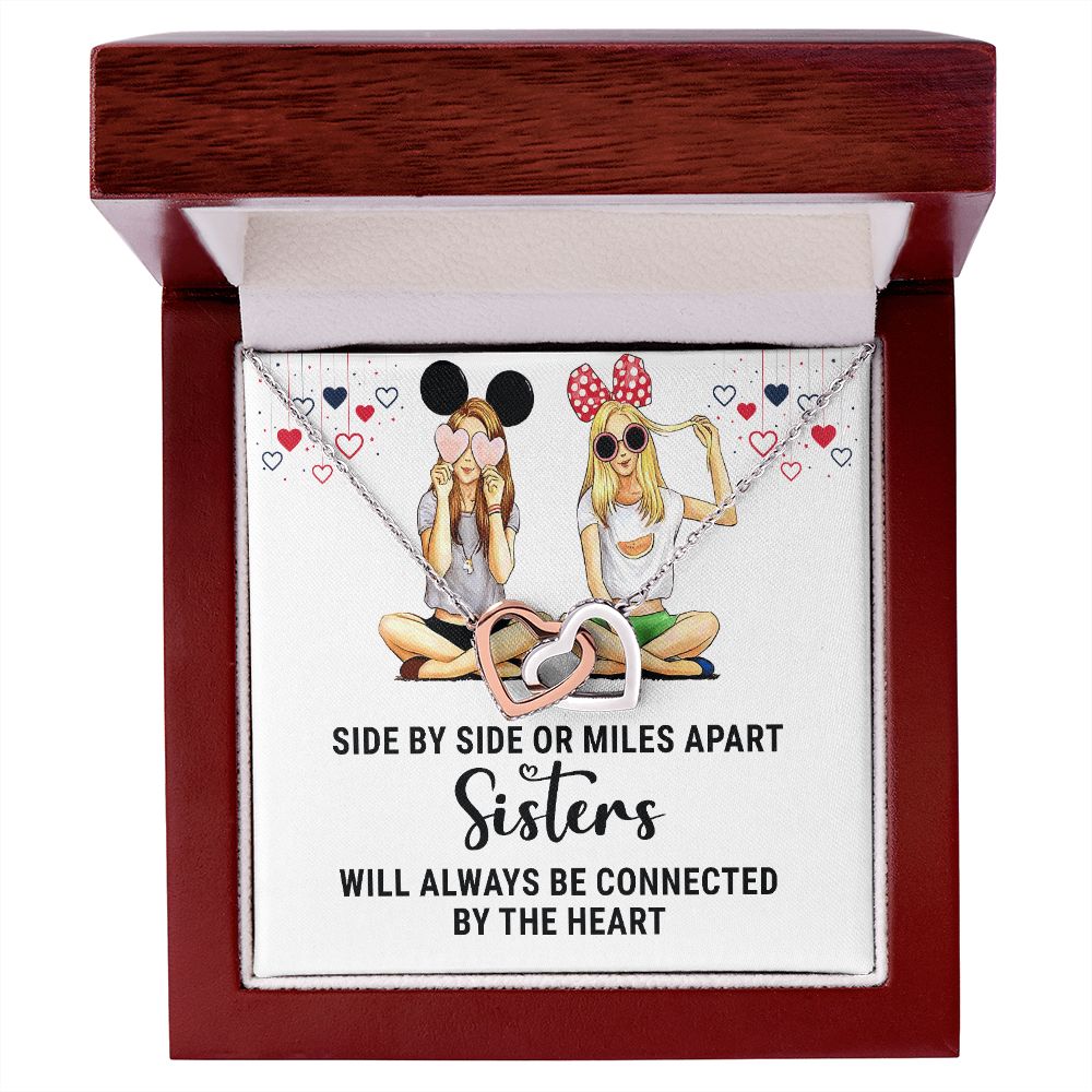 Sisters Connected by The Heart Inseparable Necklace-Express Your Love Gifts
