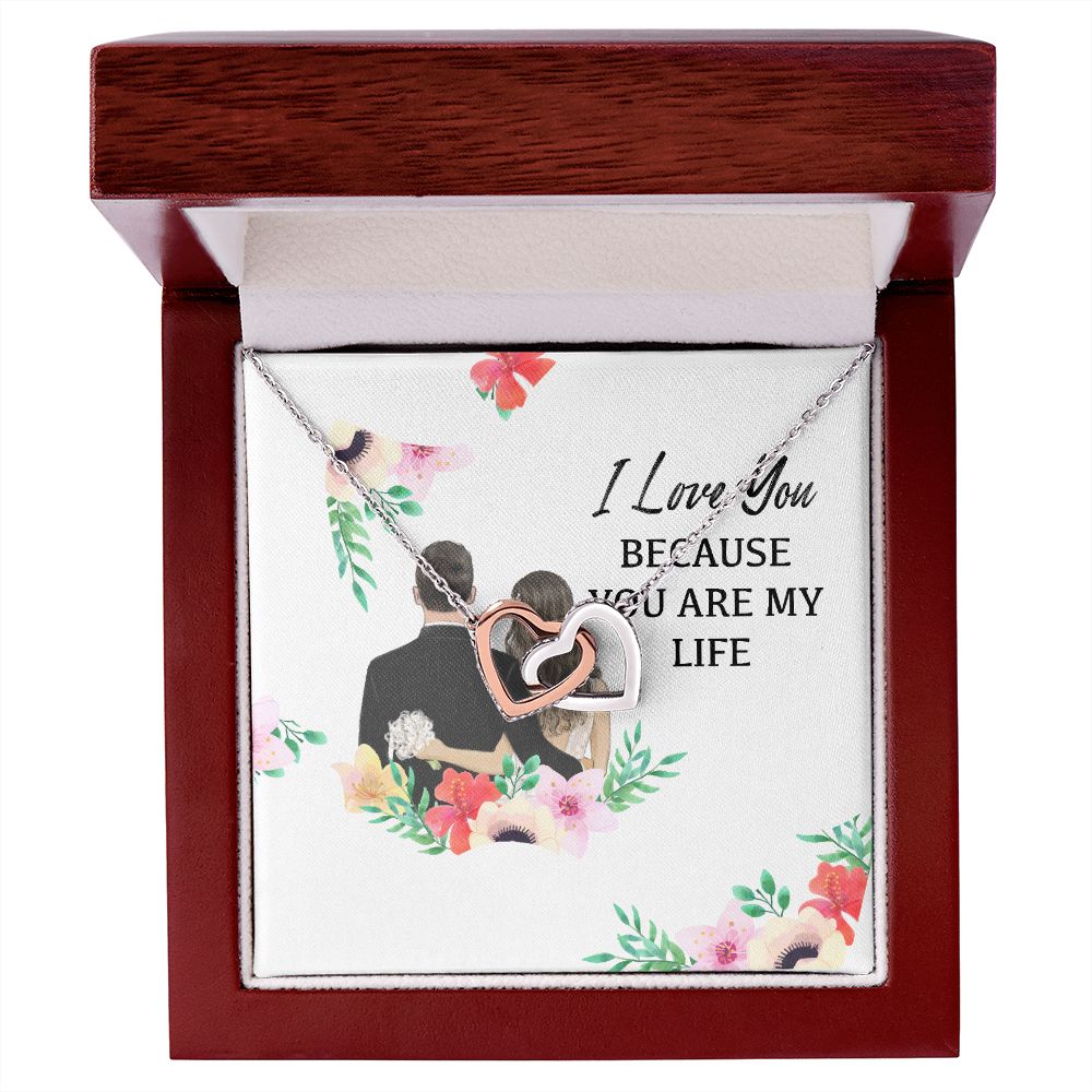 I Love You Because You Are My Life Inseparable Necklace-Express Your Love Gifts