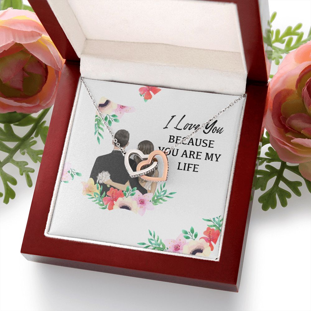 I Love You Because You Are My Life Inseparable Necklace-Express Your Love Gifts
