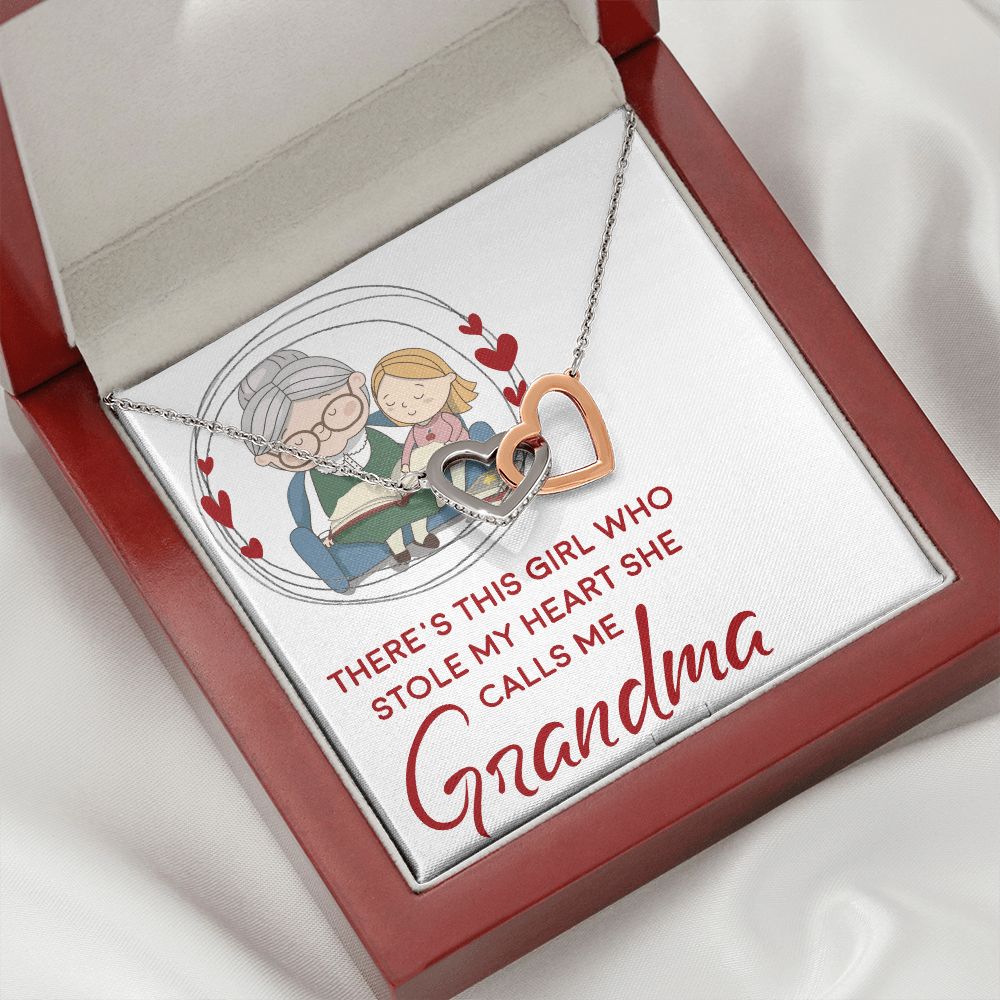 Girl Stole My Haert Calls Me Grandma Inseparable Necklace-Express Your Love Gifts