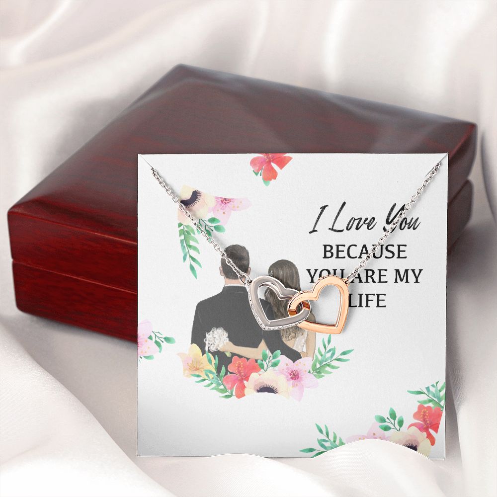 I Love You Because You Are My Life Inseparable Necklace-Express Your Love Gifts