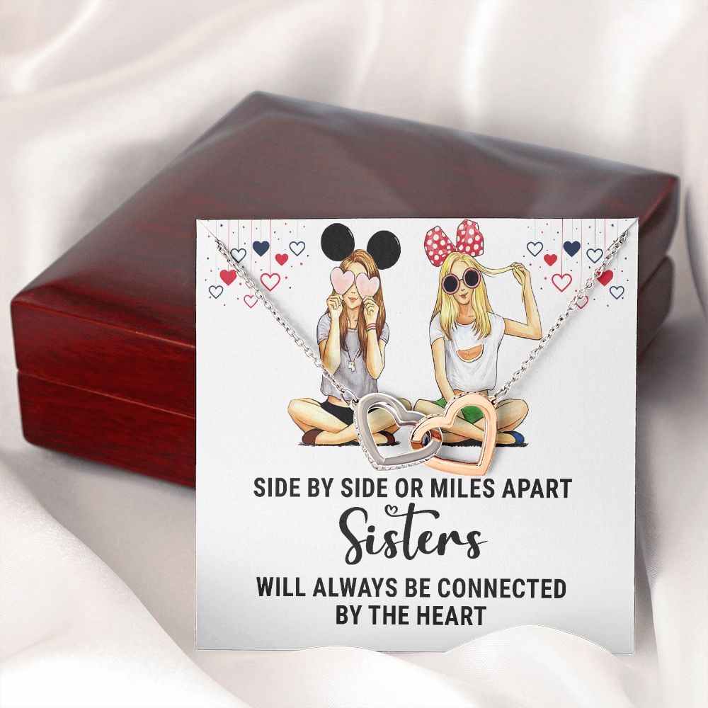 Sisters Connected by The Heart Inseparable Necklace-Express Your Love Gifts