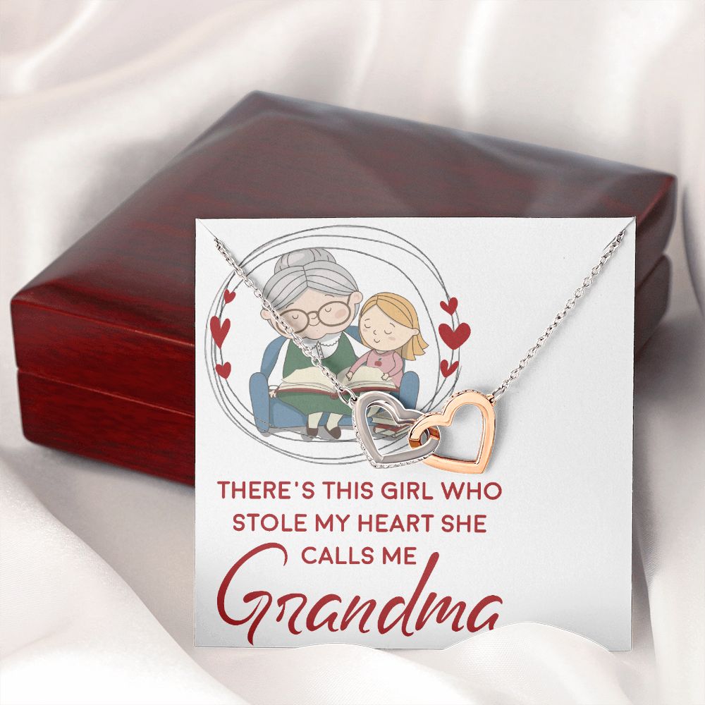 Girl Stole My Haert Calls Me Grandma Inseparable Necklace-Express Your Love Gifts