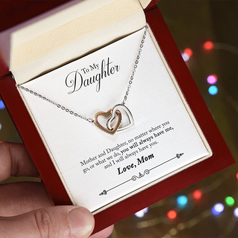 To My Daughter From Mom You Will Always Have Me Inseparable Necklace-Express Your Love Gifts