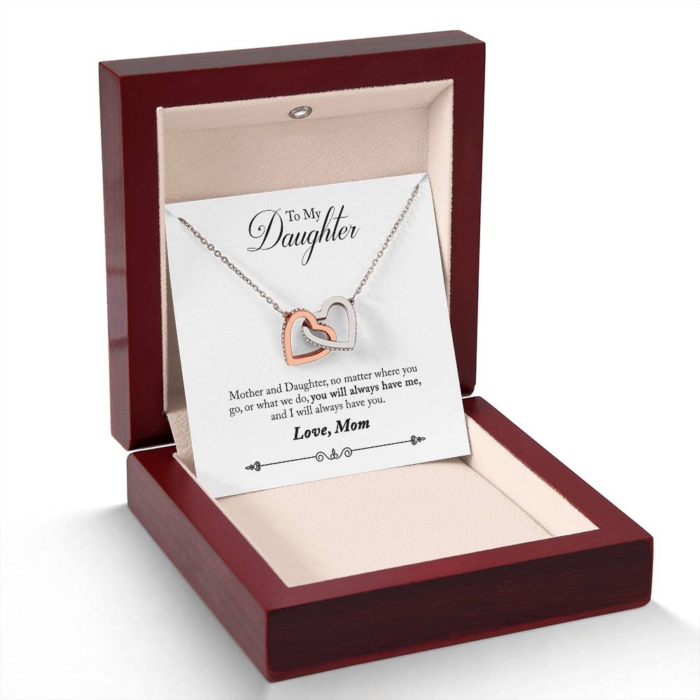 To My Daughter From Mom You Will Always Have Me Inseparable Necklace-Express Your Love Gifts