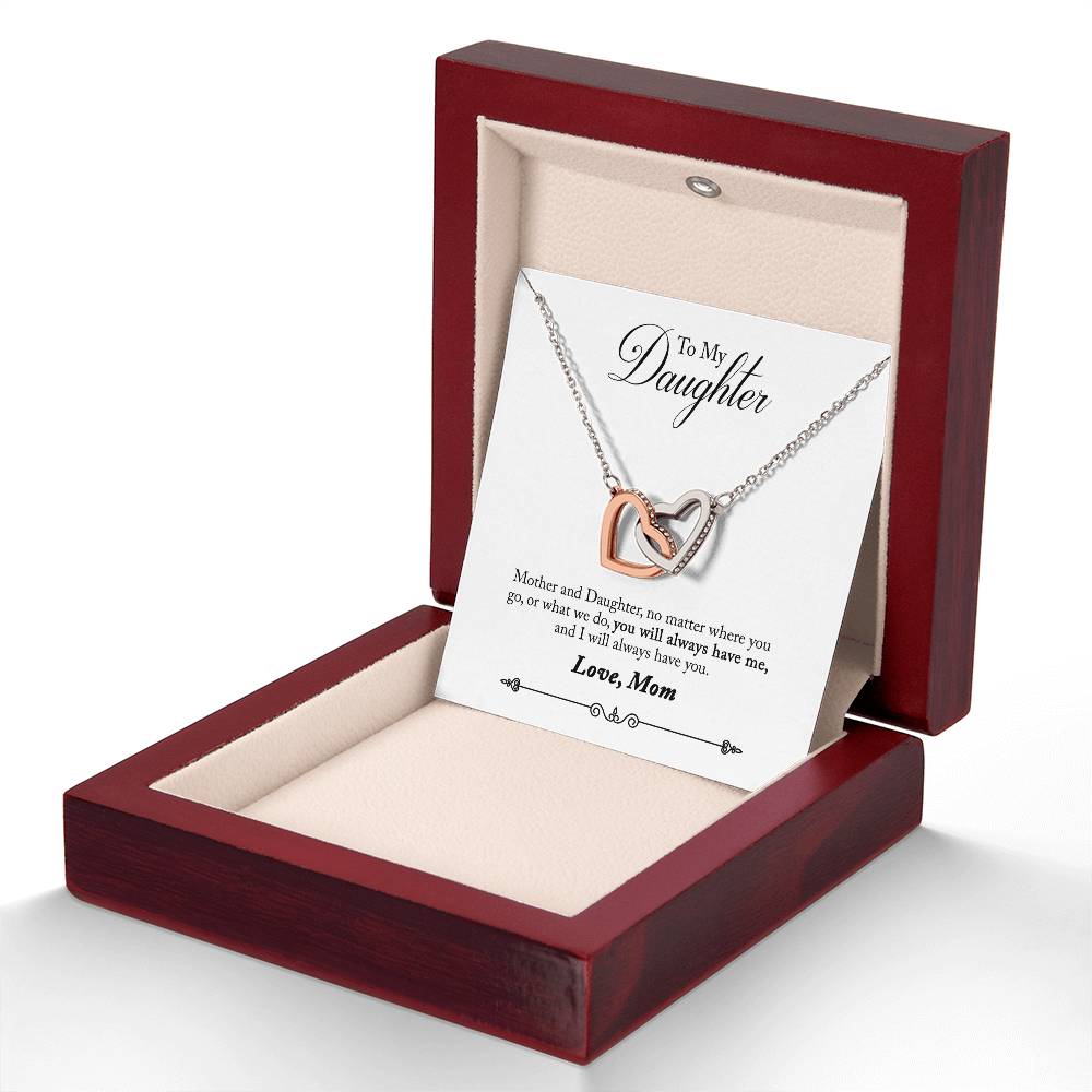 To My Daughter From Mom You Will Always Have Me Inseparable Necklace-Express Your Love Gifts