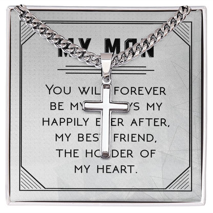 You Will Forever Be My Always Artisan Cross Cuban Chain Link-Express Your Love Gifts