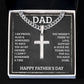 To My Dad I'm Proud Artisan Cross Cuban Chain Link-Express Your Love Gifts