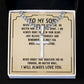To My Son Never Feel That Artisan Cross Cuban Chain Link-Express Your Love Gifts