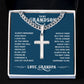 To My Grandson Always Remember How Much I Love You Artisan Cross Cuban Chain Link-Express Your Love Gifts