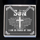 To My Son I Wish You the Strength to Face Challenges Artisan Cross Cuban Chain Link-Express Your Love Gifts