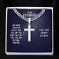 To My Husband Our Home Artisan Cross Cuban Chain Link-Express Your Love Gifts