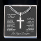 To My Dad You Know How to Be a Friend Artisan Cross Cuban Chain Link-Express Your Love Gifts