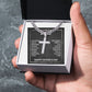 To My Dad I'm Proud Artisan Cross Cuban Chain Link-Express Your Love Gifts