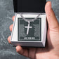 To My Husband I Love You With Every Ounce Artisan Cross Cuban Chain Link-Express Your Love Gifts