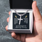 To My Dad I May Just be a Bump Artisan Cross Cuban Chain Link-Express Your Love Gifts