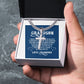 To My GrandSon I Thank The Lord For Giving Me You Artisan Cross Cuban Chain Link-Express Your Love Gifts