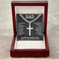 To My Dad I'm Proud Artisan Cross Cuban Chain Link-Express Your Love Gifts