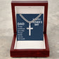 To My Dad To The World You Are a Dad Artisan Cross Cuban Chain Link-Express Your Love Gifts