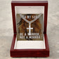 To My Son Be a Warrior Not a Worrier Artisan Cross Cuban Chain Link-Express Your Love Gifts