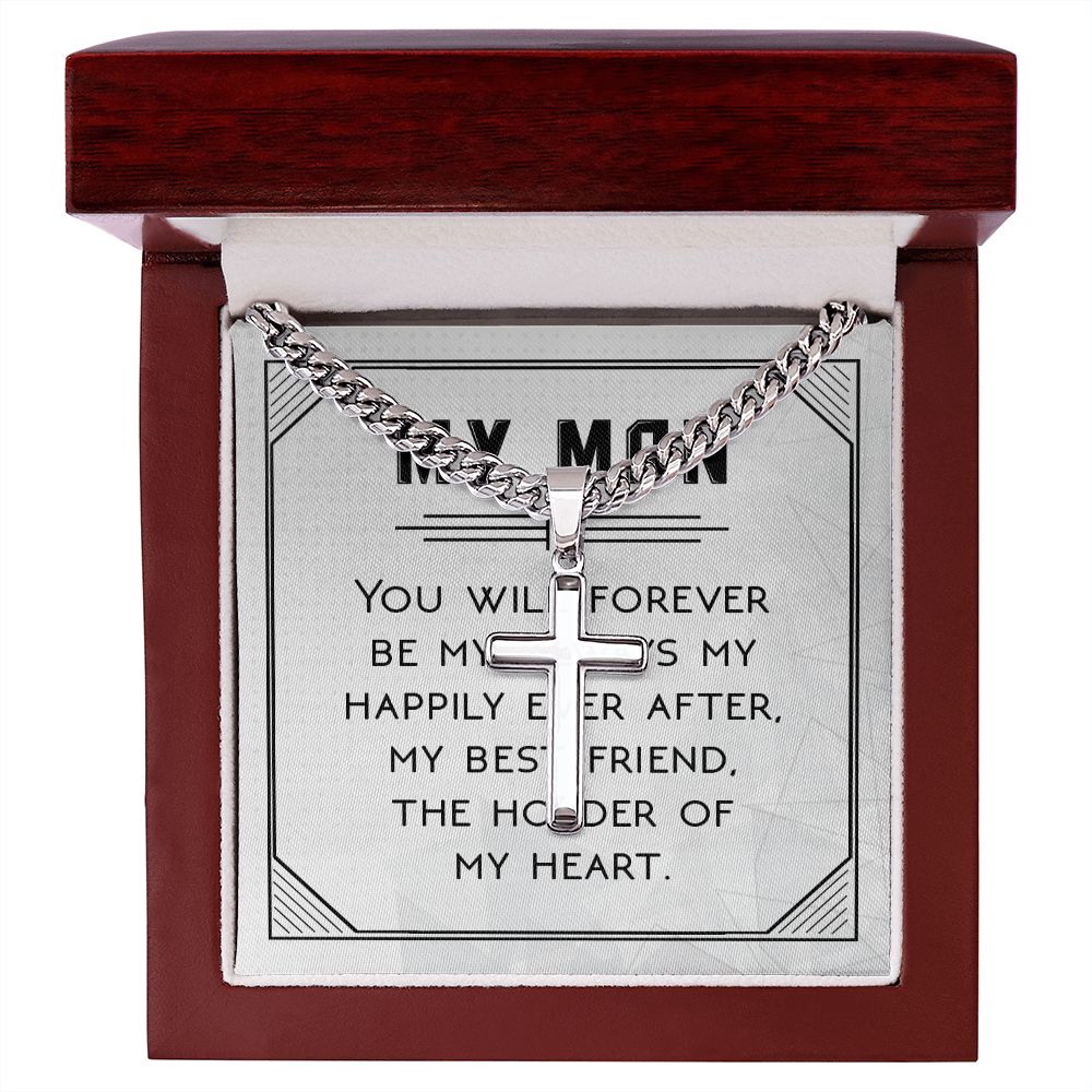 You Will Forever Be My Always Artisan Cross Cuban Chain Link-Express Your Love Gifts